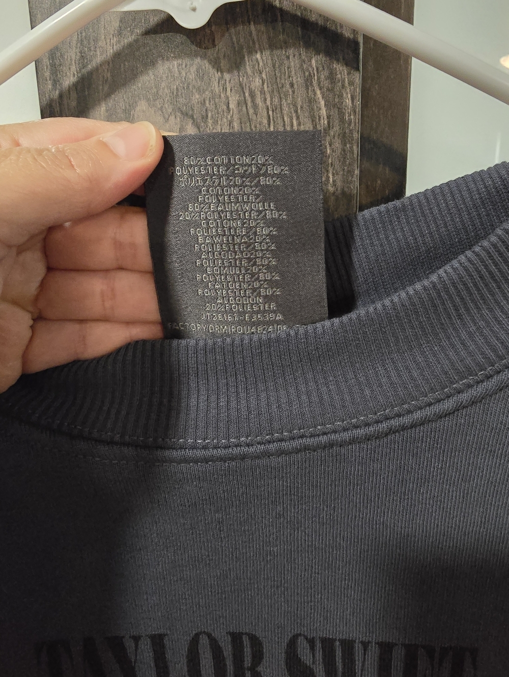 NWOT Taylor SWIFT ERAS Merch Blue Crewneck Sweater sz M (Bought In New Orleans) - Picture 4 of 5